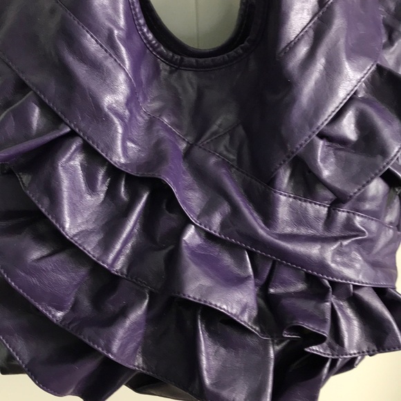 Ruffled Purple Tote - Picture 2 of 8